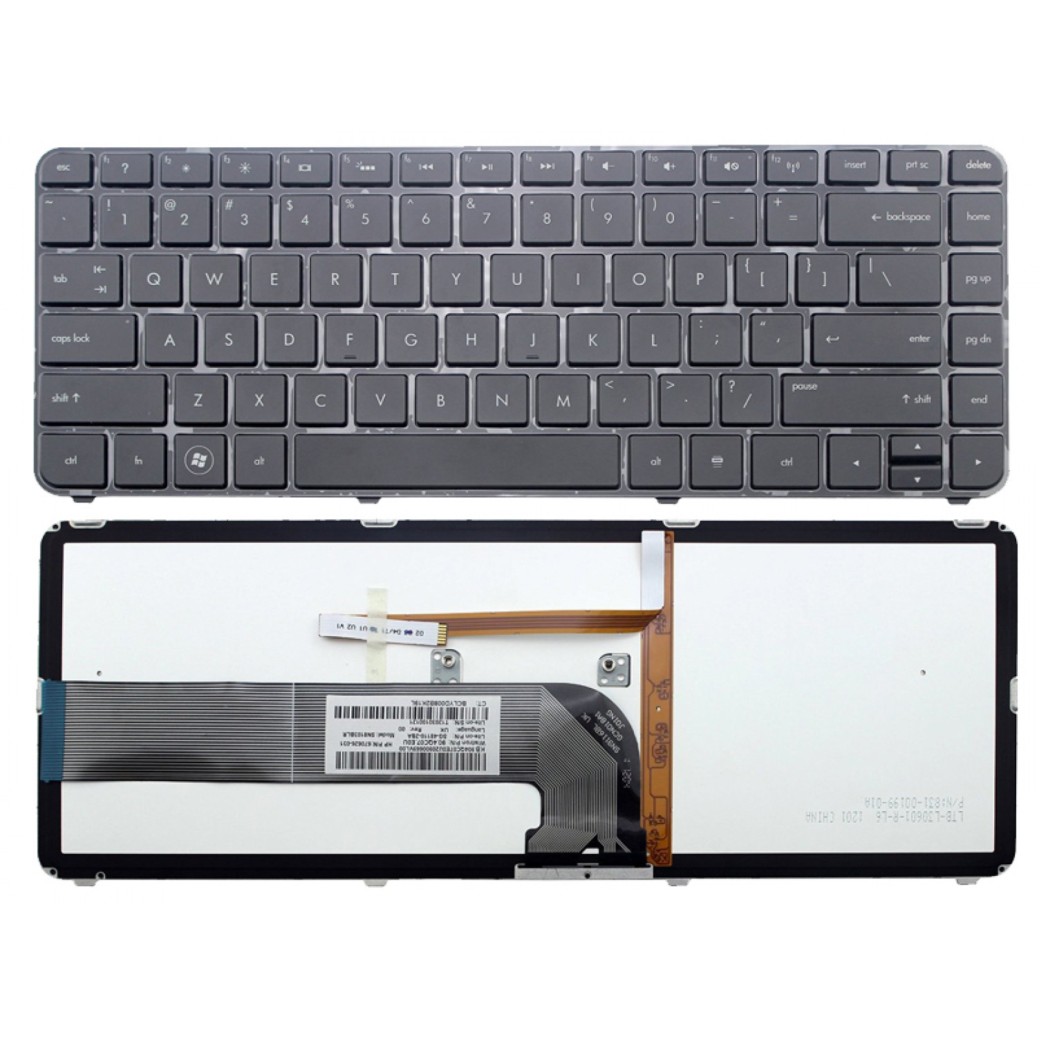 Tastatura laptop noua HP DV4-3000 Glossy Frame Black US Backlit