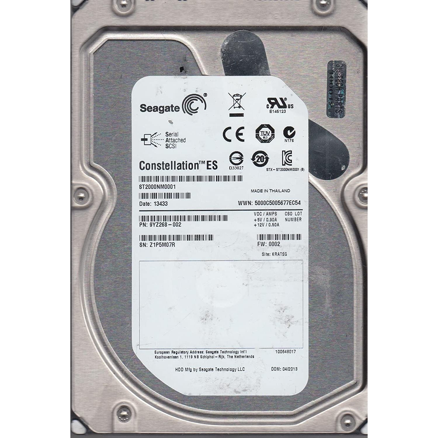 Hard disk server 2TB SAS 3.5'' Model Seagate ST2000NM0001 ATENTIE  NU ESTE SATA!!!!! NU MERGE PE PC Hardisk-uri Server