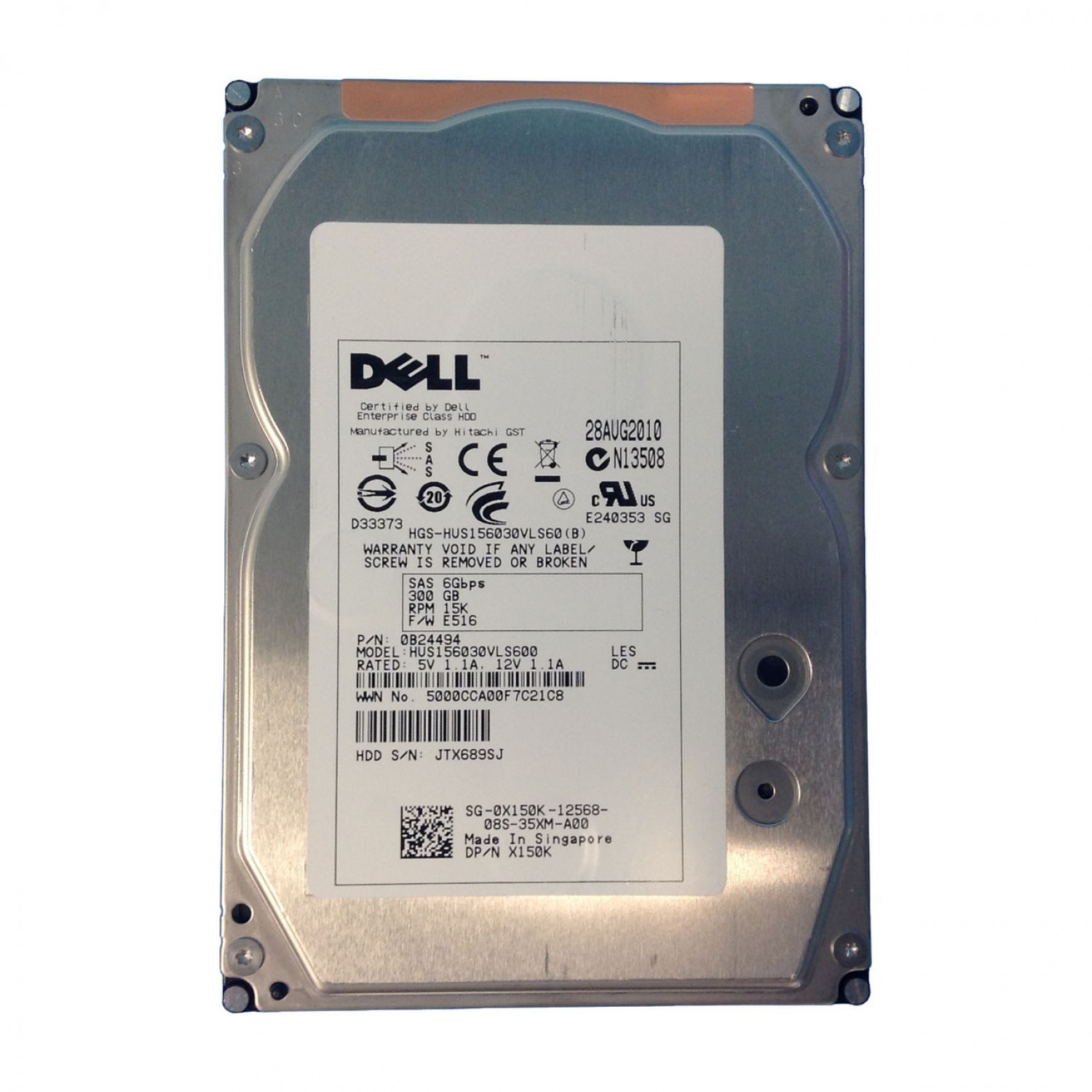 Hard disk server DELL Enterprise Plus 300GB 15K SAS 3.5" DP/N X150K V39M5 Hardisk-uri Server