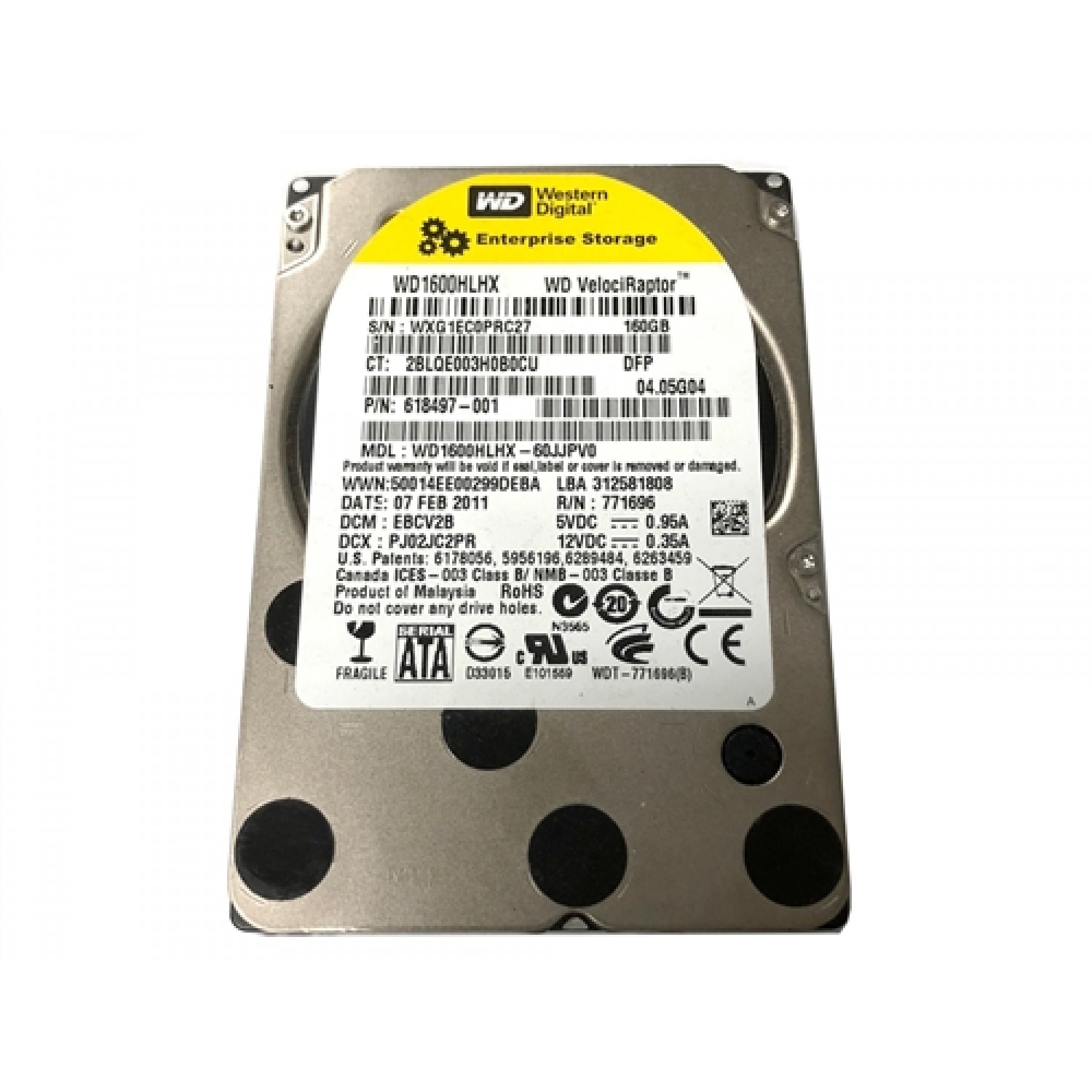 Hard disk Western Digital 160GB SATA Velociraptor 10K WD1600HLHX WD1600HLFS 2.5" Hard Disk-uri PC