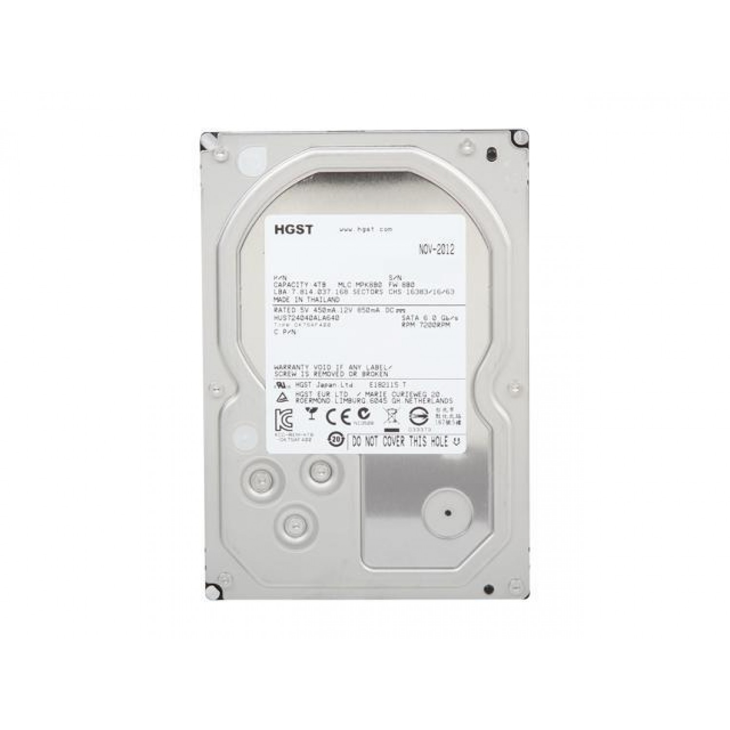 Hard disk HGST Hitachi Ultrastar SATA 6GBPS 0F14688 4TB 3.5" 7200RPM