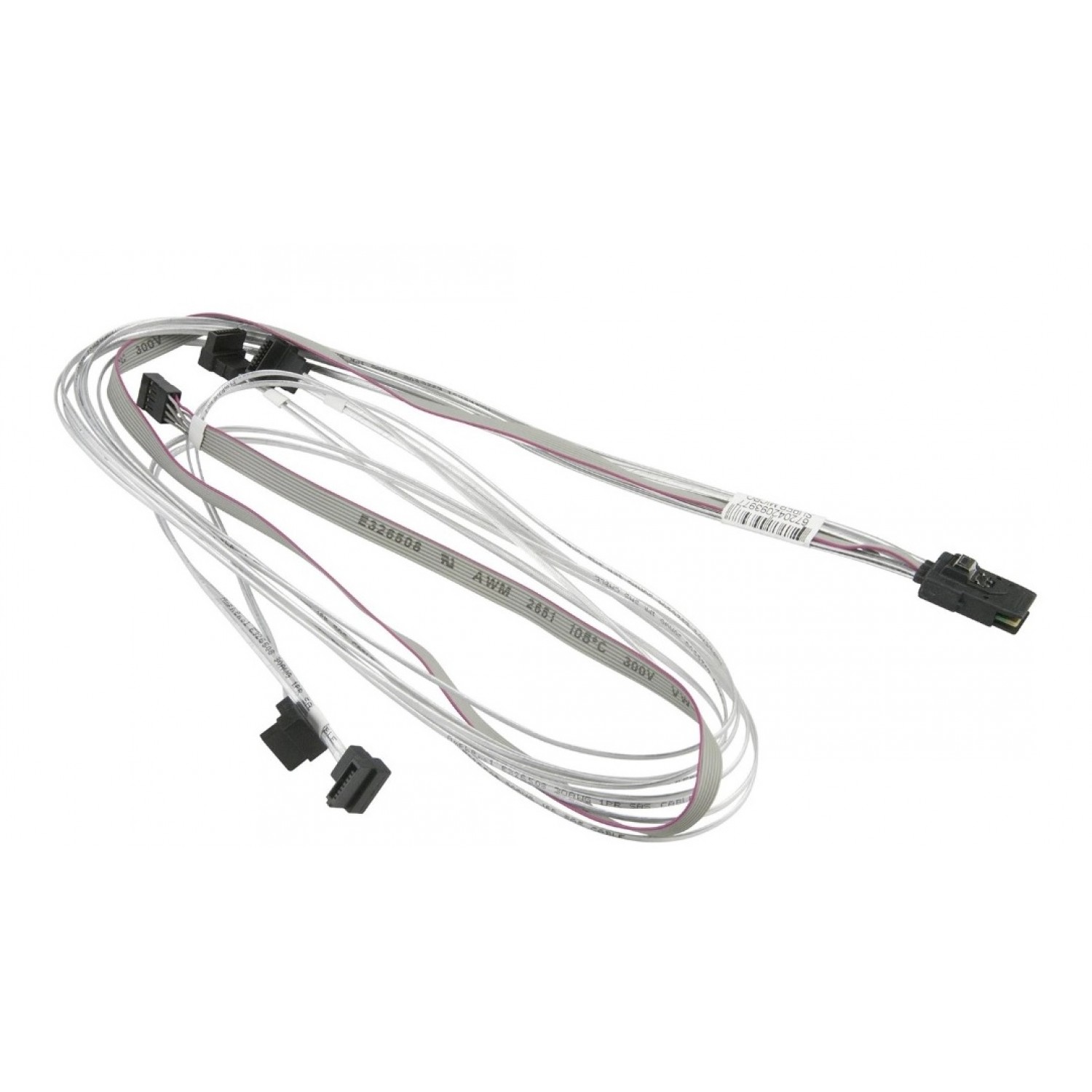 Cablu MiniSAS SFF-8087 la 4 SATA 75/75/90/90 CM 90grade