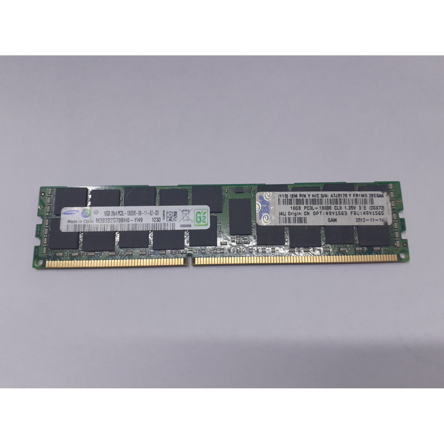 Memorie server 16GB 2Rx4 PC3L-10600R FRU 49Y1565