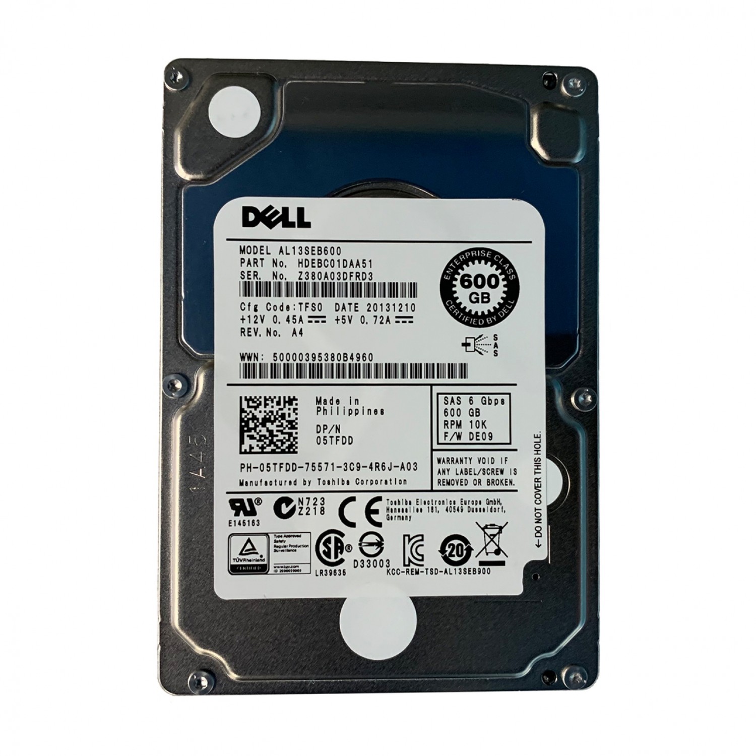 Hard disk server Dell 600GB 6G 10K 2.5'' SAS DP/N 7YX58 5TFDD Hardisk-uri Server