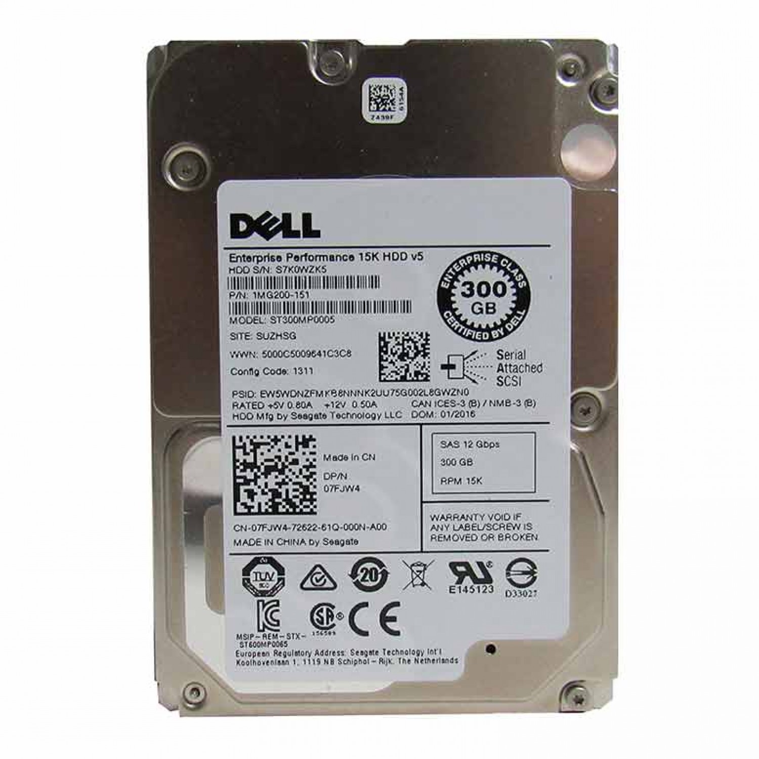 Hard disk server DELL 300GB 10K 12Gbps 2.5" DP/N YJ2KH RDKH0 Hardisk-uri Server