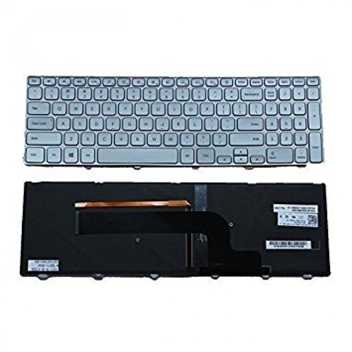 Tastatura laptop noua originala Dell Inspiron 15-7000 Series 7537 Silver Frame Silver US Backlite (win8) DP/N 087YTJ