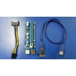 Riser USB 3.0 PCI-E Express 1x to 16x Extender Adapter pt minat ETH ,ZCASH ,BTC