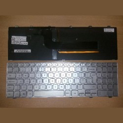 Tastatura laptop noua Dell Inspiron 15-7000 Series 7537 Silver UK Backlit