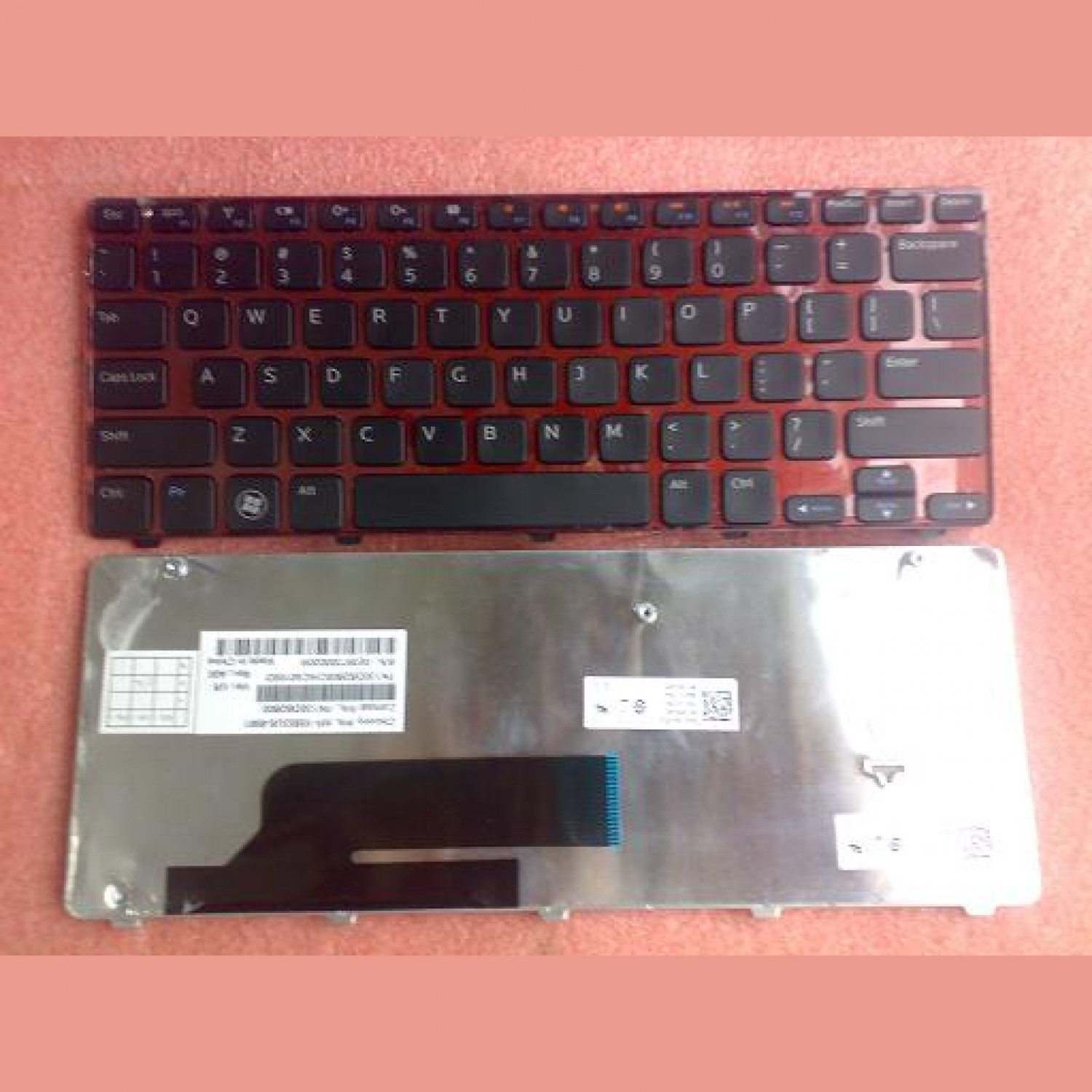Tastatura laptop noua DELL Inspiron  M101z RED Frame Black