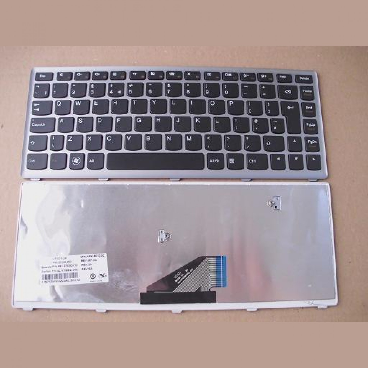 Tastatura laptop noua LENOVO U310 Silver Frame Black UK