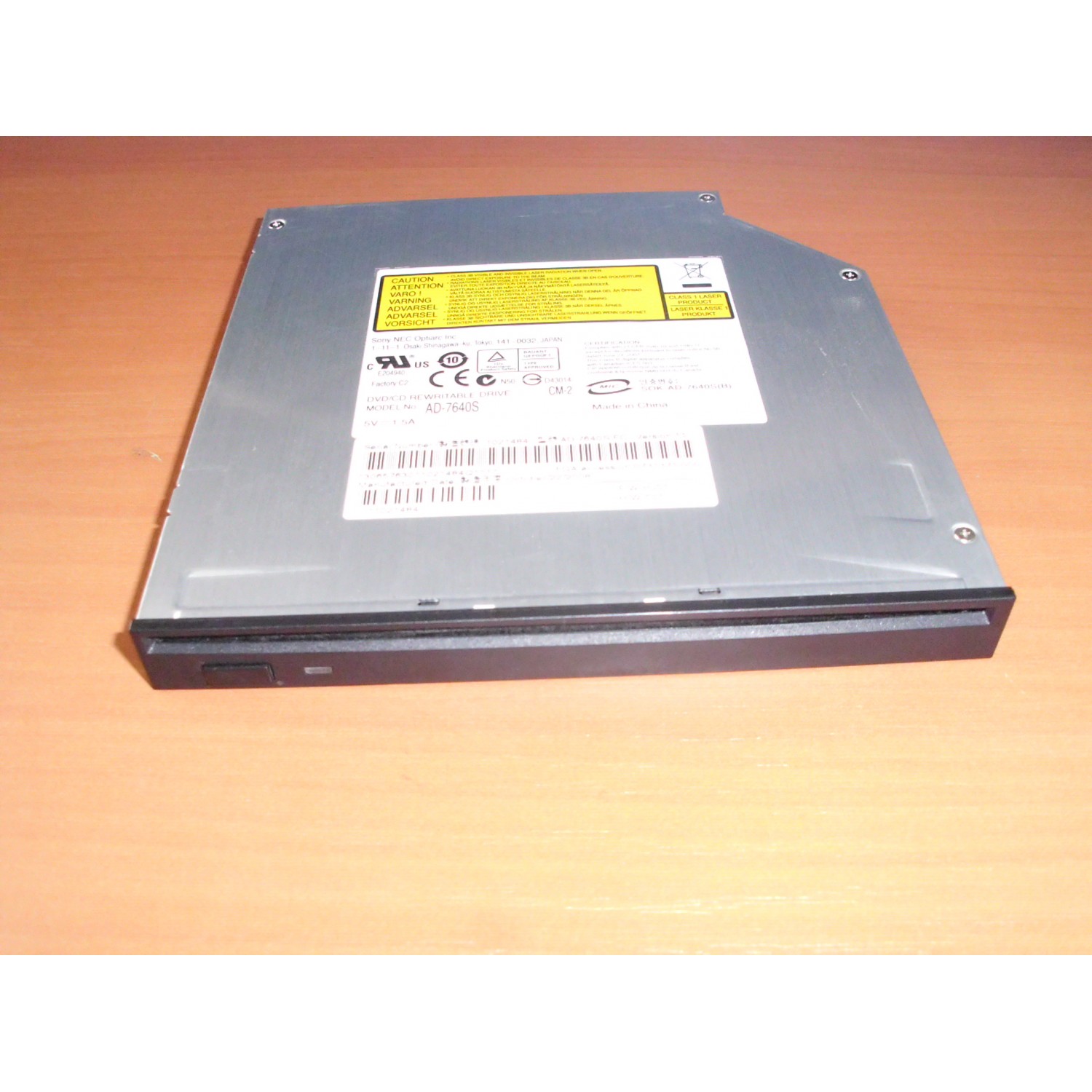 Unitate optica SONY NEC Optiarc Slot IN Load DVD-RW Model AD-7640S-FC SATA 12.7mm