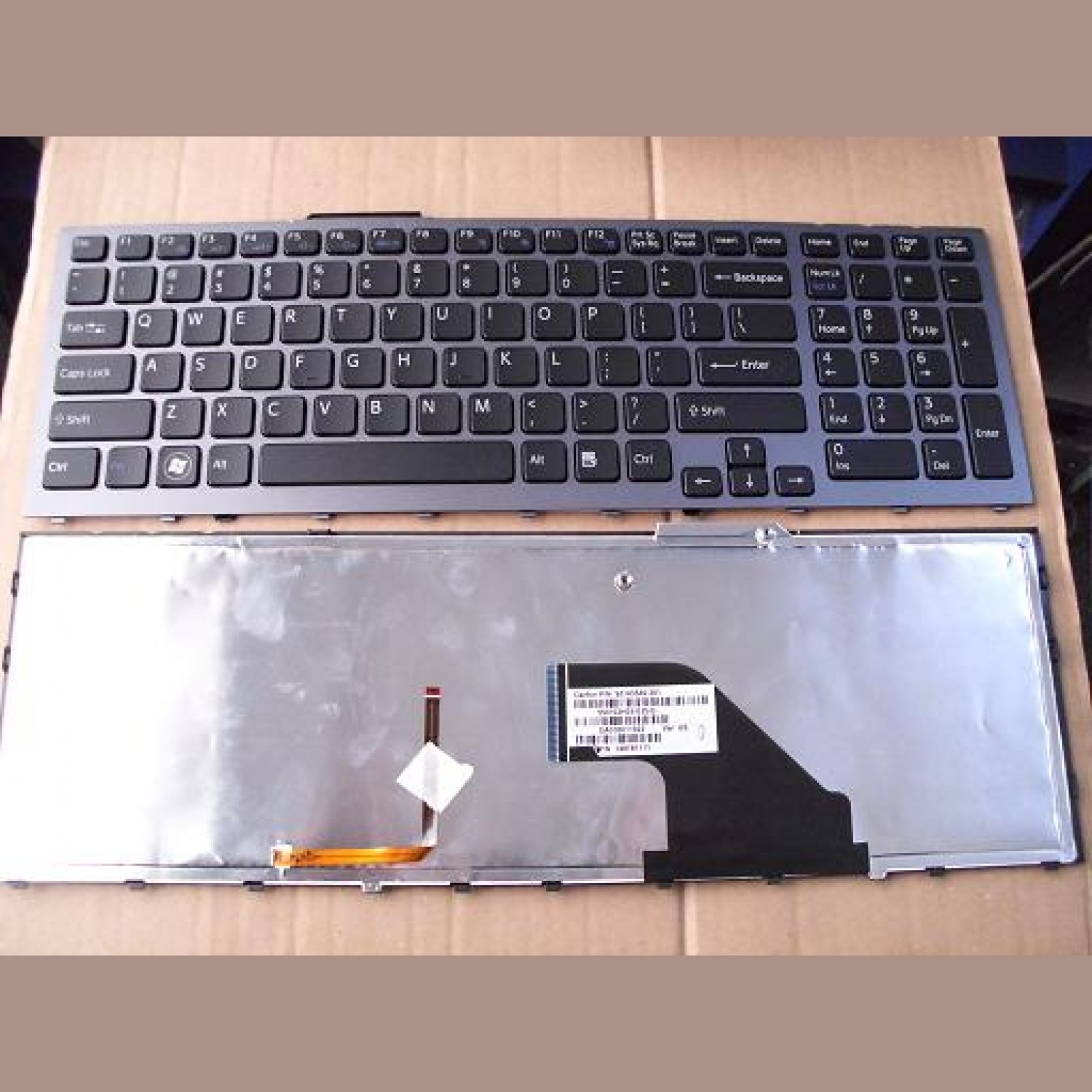 Tastatura laptop noua SONY VPC-F11M1EH BLACK FRAME BLACK BACKLIT