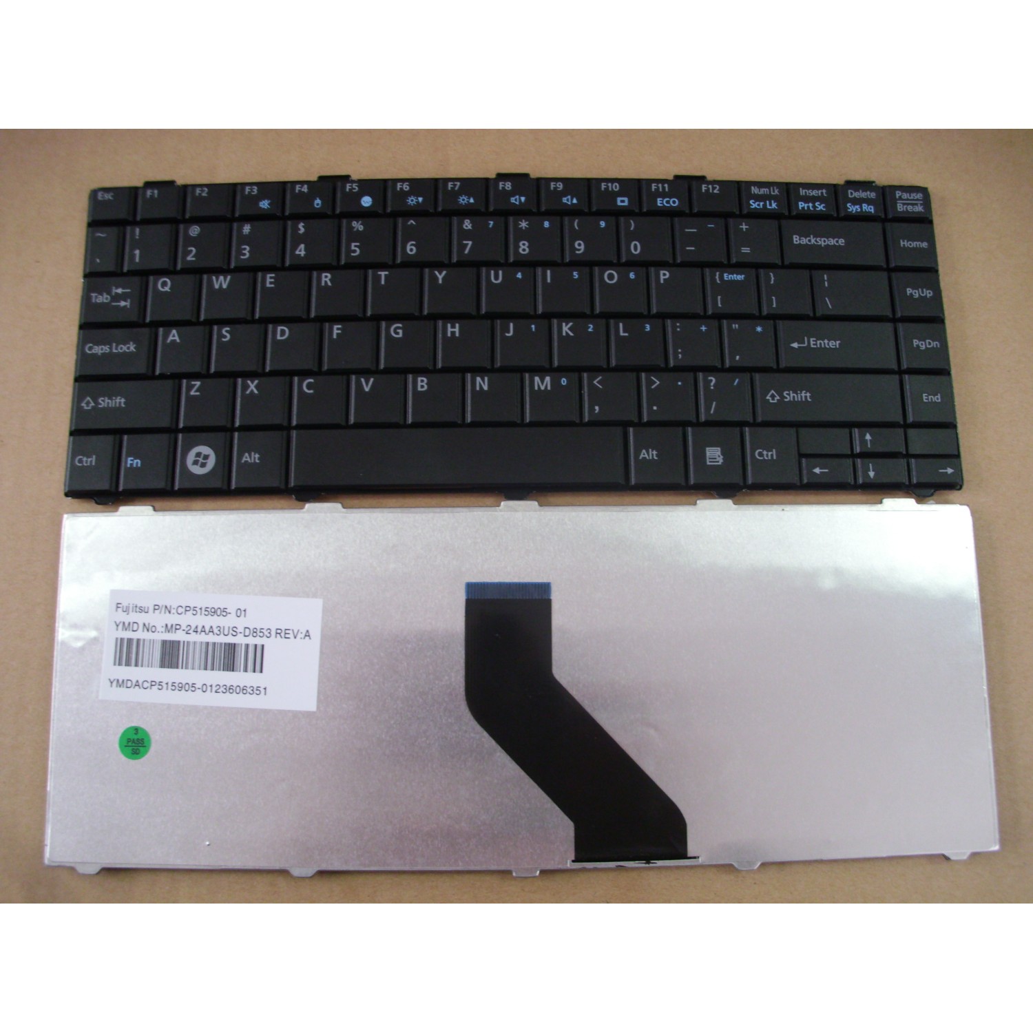 Tastatura laptop noua Fujitsu Lifebook LH530 LH531 LH520 Black US