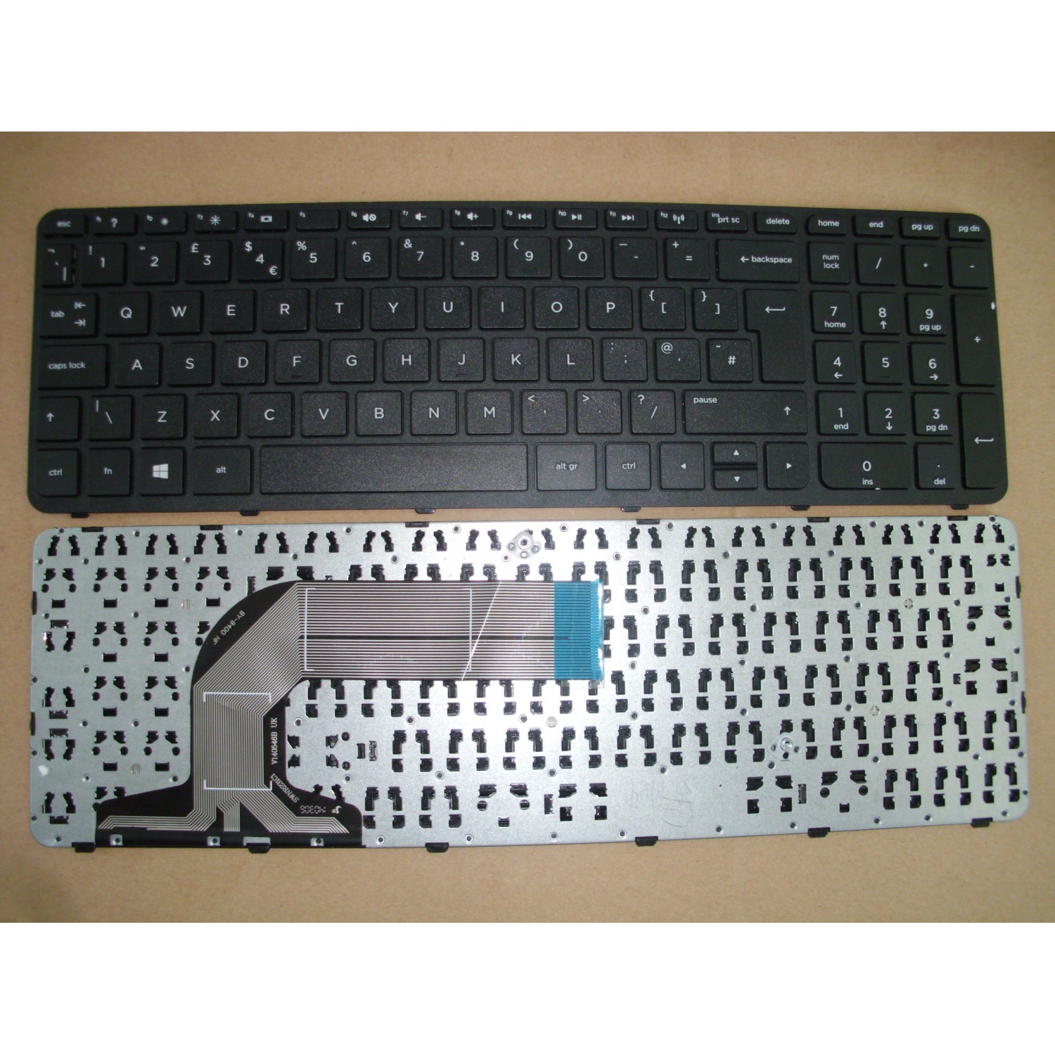 Tastatura laptop noua HP Pavilion 17-e Black Frame Black UK  (WIN 8) OEM