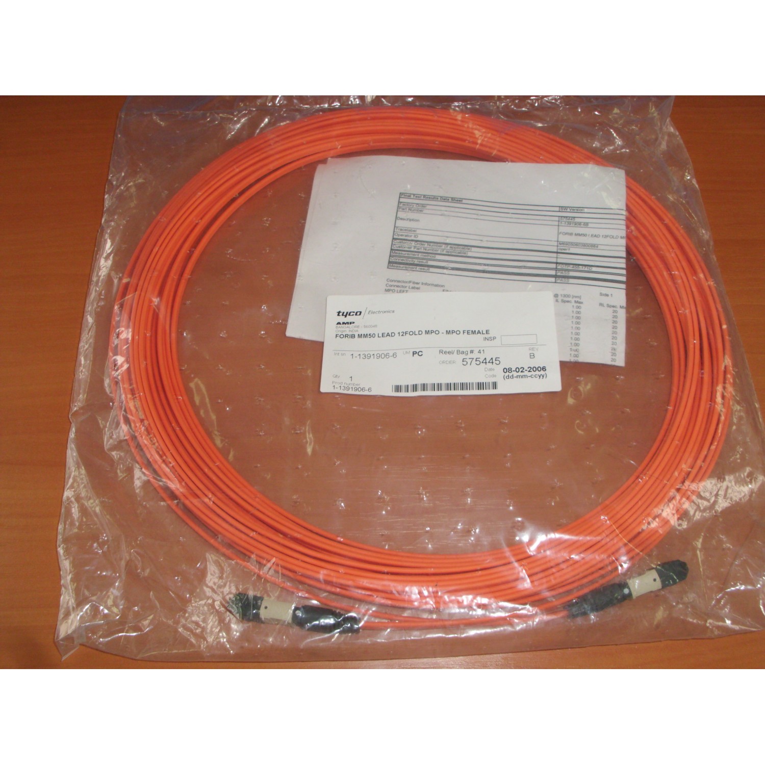 Cablu Fibra Optica TYCO ELECTRONICS FORIB MM50 LEAD 12 FOLD MPO-MPO FEMALE - 15M