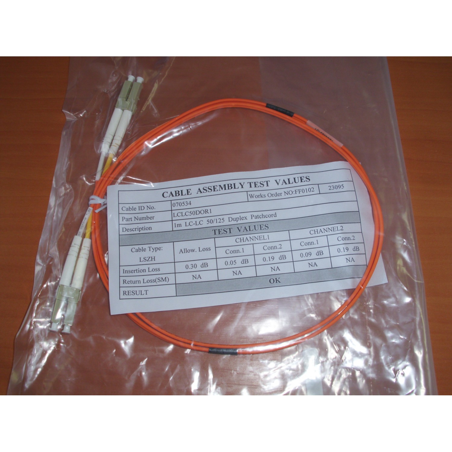 Cablu Fibra Optica LCLC50DOR1 LC-LC 50/125 Duplex 1M