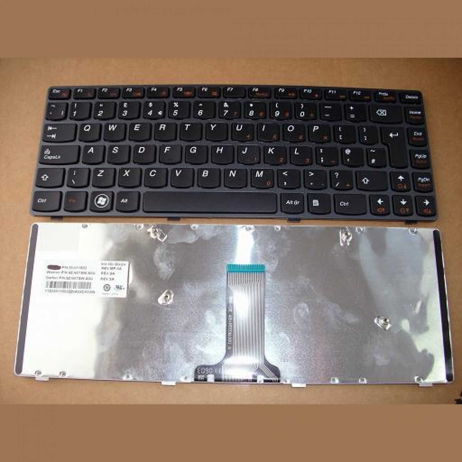 Tastatura laptop noua LENOVO IdeaPad V370 Gray Frame Black UK