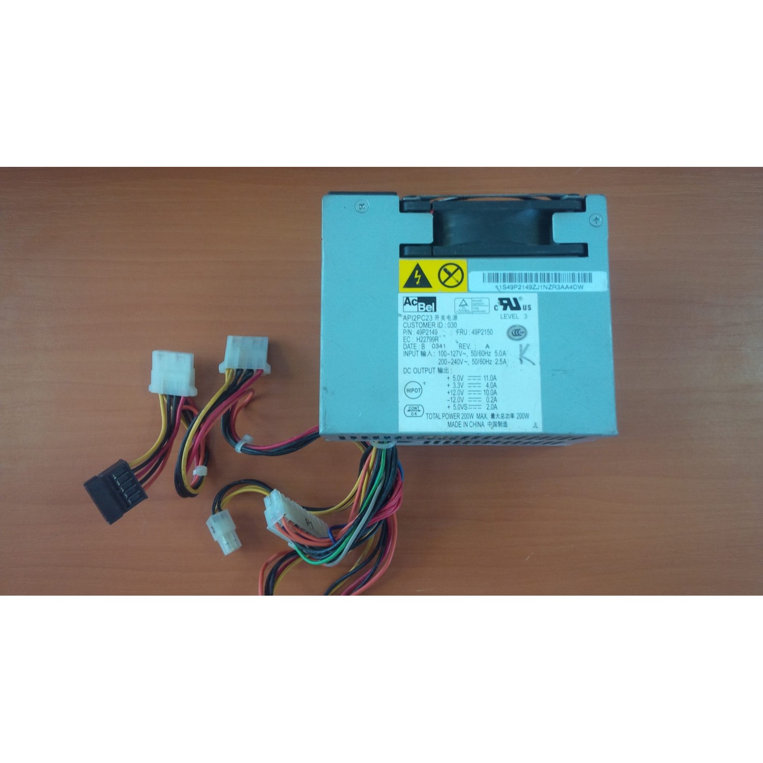 Sursa PC IBM AcBel API2PC23 FRU 49P2150 200W