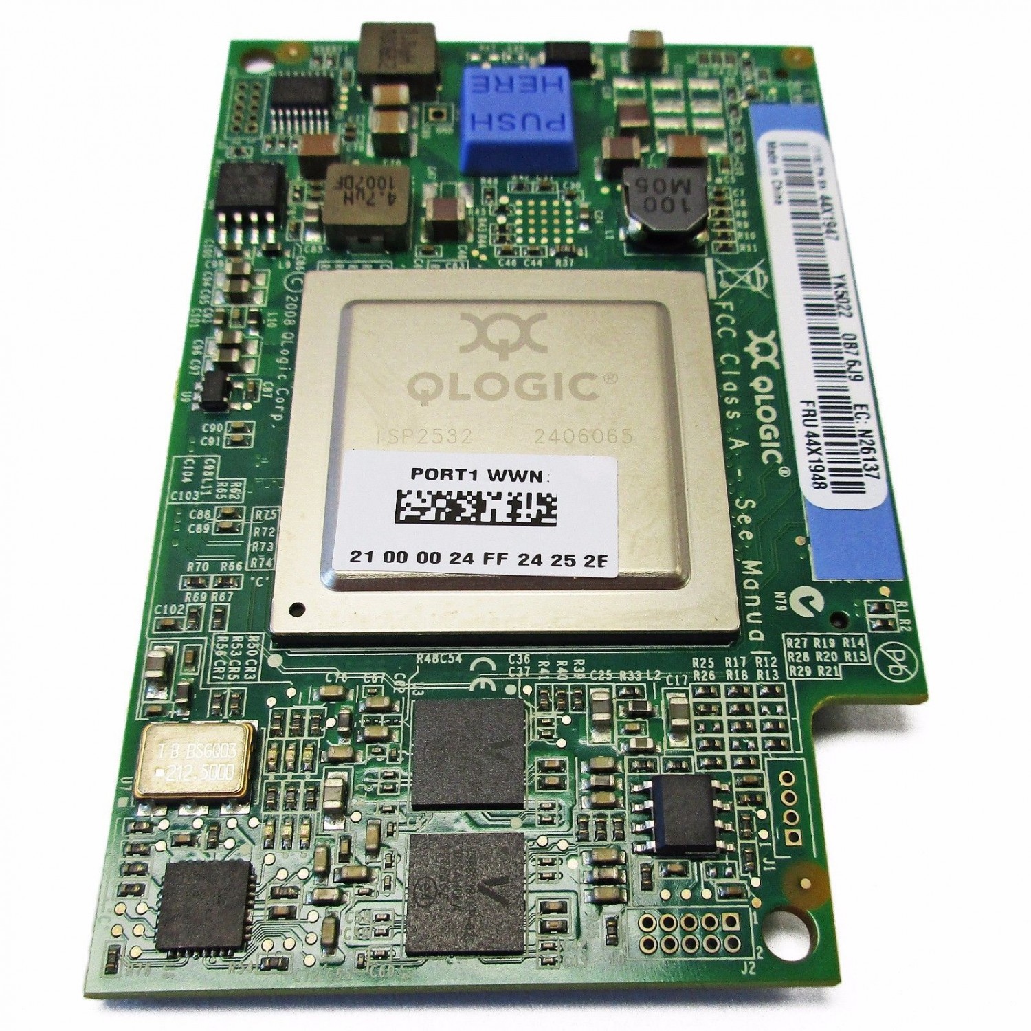 Fibre Channel FC Blade Expansion Card IBM 44X1948 Qlogic QMI2582 8Gb