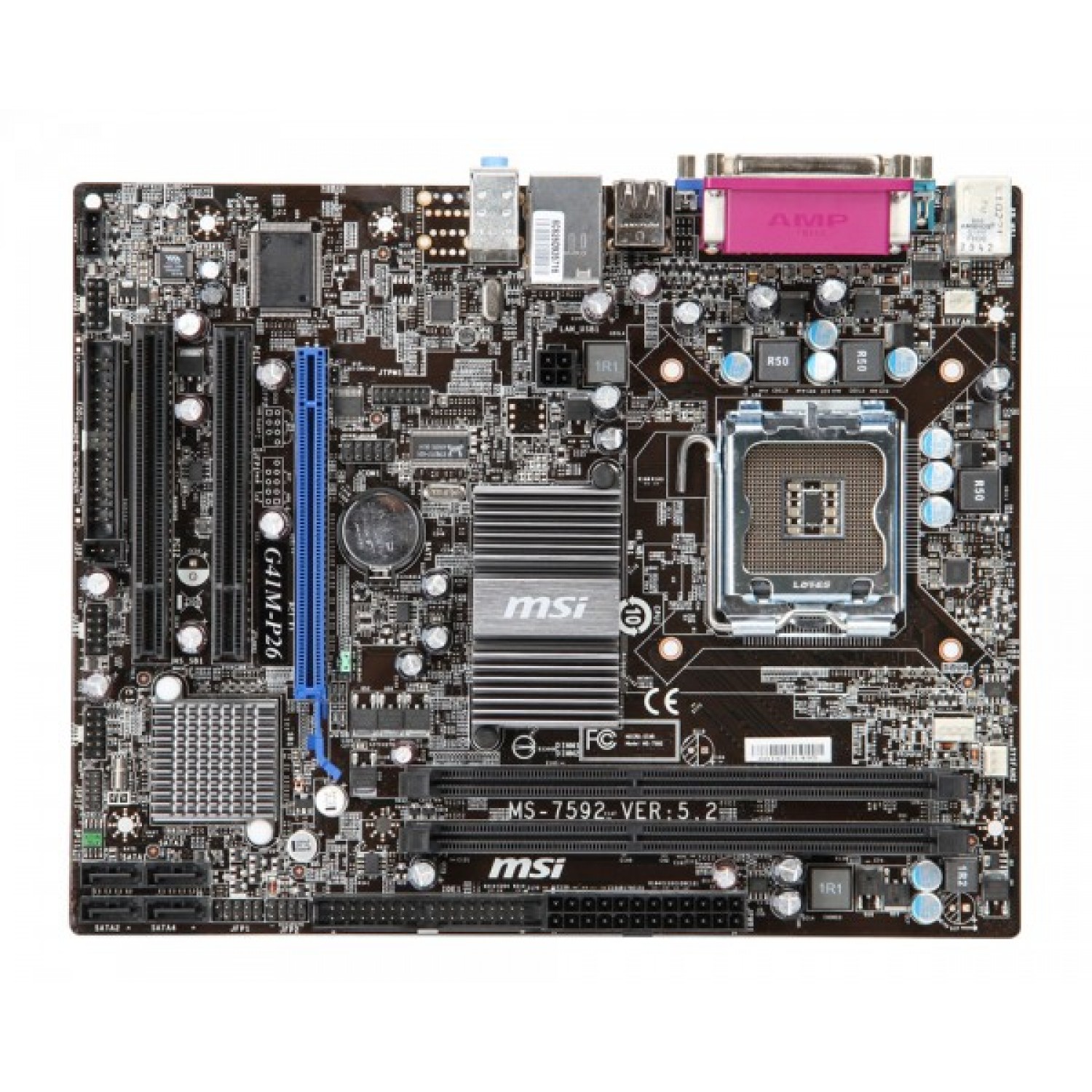 Placa de baza second hand MSI G41M-P26 + Cooler+Procesor Dual Core E5700 3Ghz LGA 775